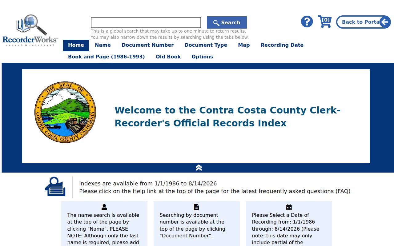 Antioch residents directory RecorderWorks recorded-document search