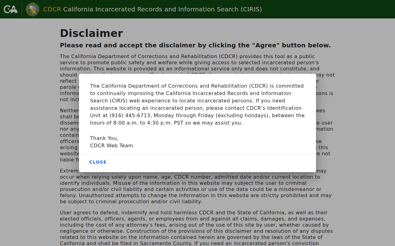 Antioch previous residents research with a California CDCR record caveat