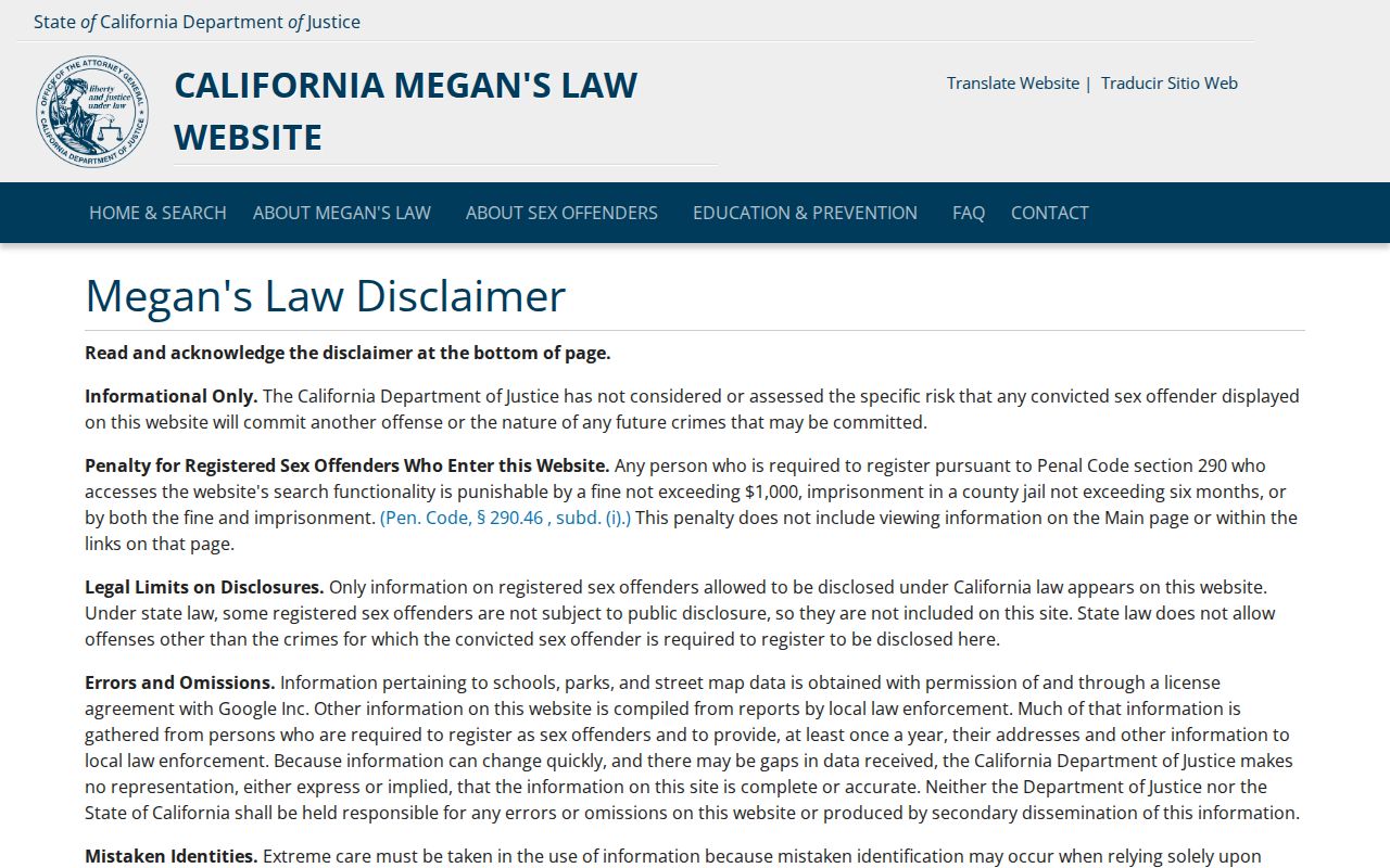 Antioch resident lookup California Megan's Law registry