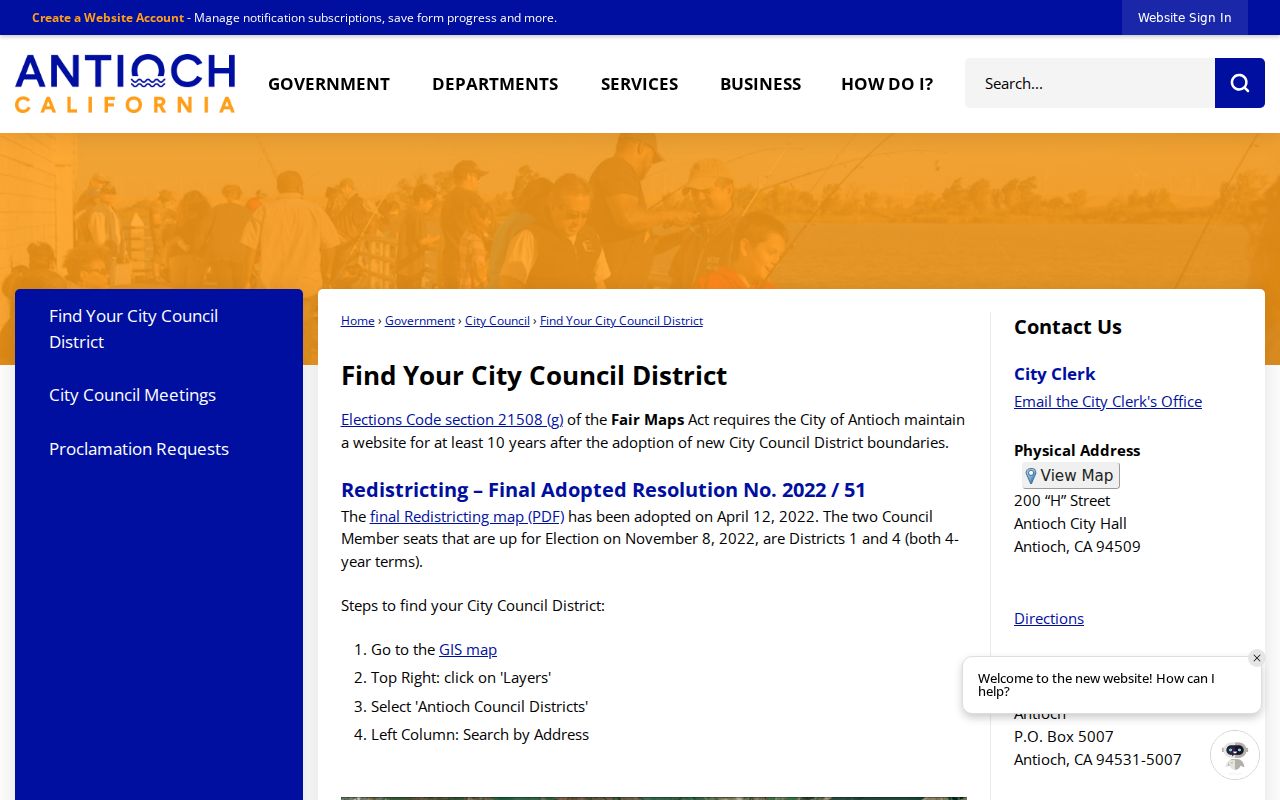 Antioch street directory council district address map