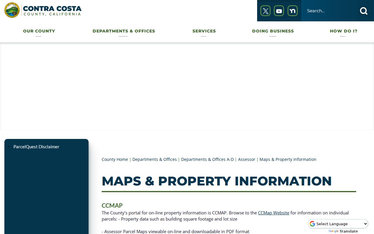 Antioch street directory county property search tools